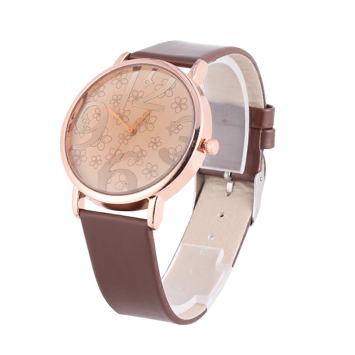 Wrist Watches for Women Quartz Movement Round Shape Fashion Numeral Dial in Multi Color 1Set