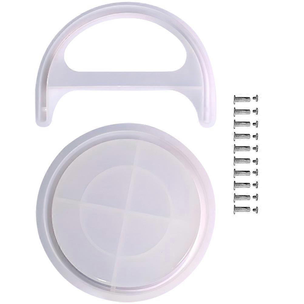 Silicone Molds For Crafts Flexible Storage Bucket Mold For DIY Projects 20.9X20.9cm Round Design 1 Set