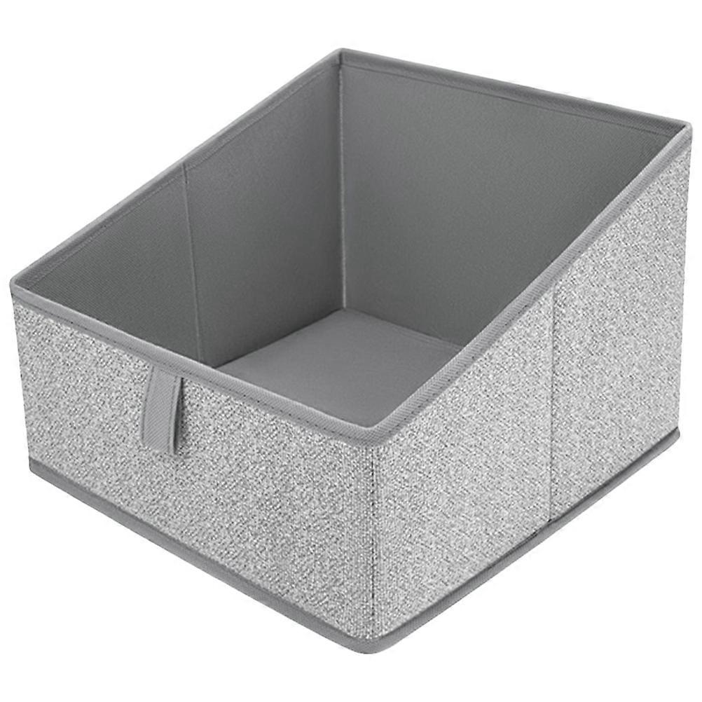 Large Trapezoid Storage Bin 2pcs Foldable Fabric Basket for Towels and Closet Organization