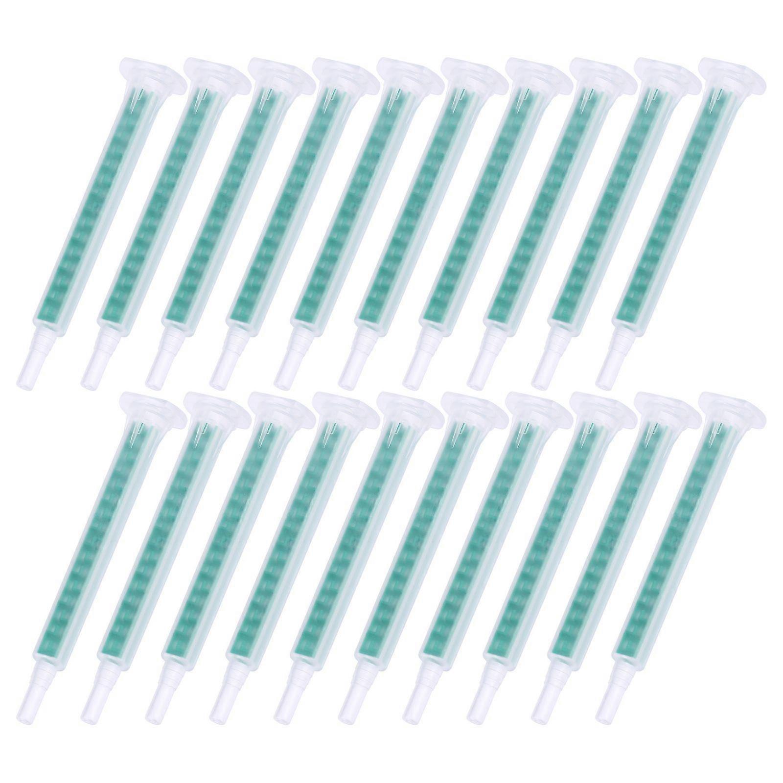 50pcs AB Glue Mixing Tubes Static Mixer Nozzles for Two Part Adhesives, Portable Epoxy Filling Nozzle for Sealants and Foams