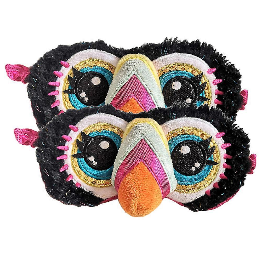2Set Cute Sleeping Eye Mask Wide-Mouth Bird Shape Ideal For Travelers Multi Color Stress Relief Sleeping