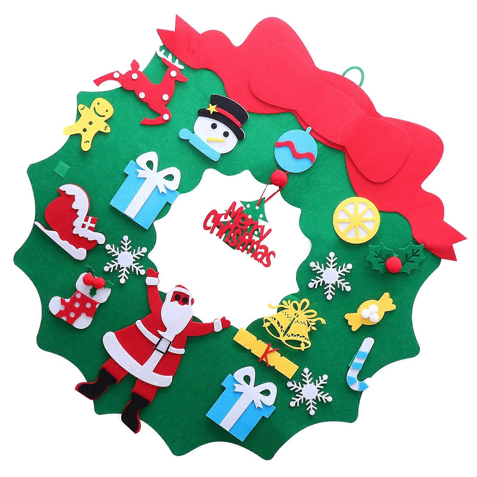 DIY Noel Keçe Ağaç Süsü Çocuklar Için Tatil Çeşitli Renk Dekoratif 1 Adet