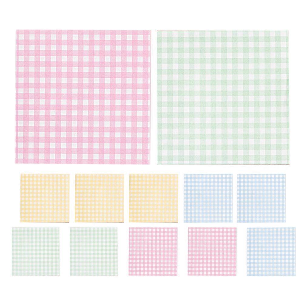 Adhesive Notepads, Self Stick Grid Memo Pads, Thick Reusable Notes for Office, School and Personal Use, Off, Convenient Structured Design