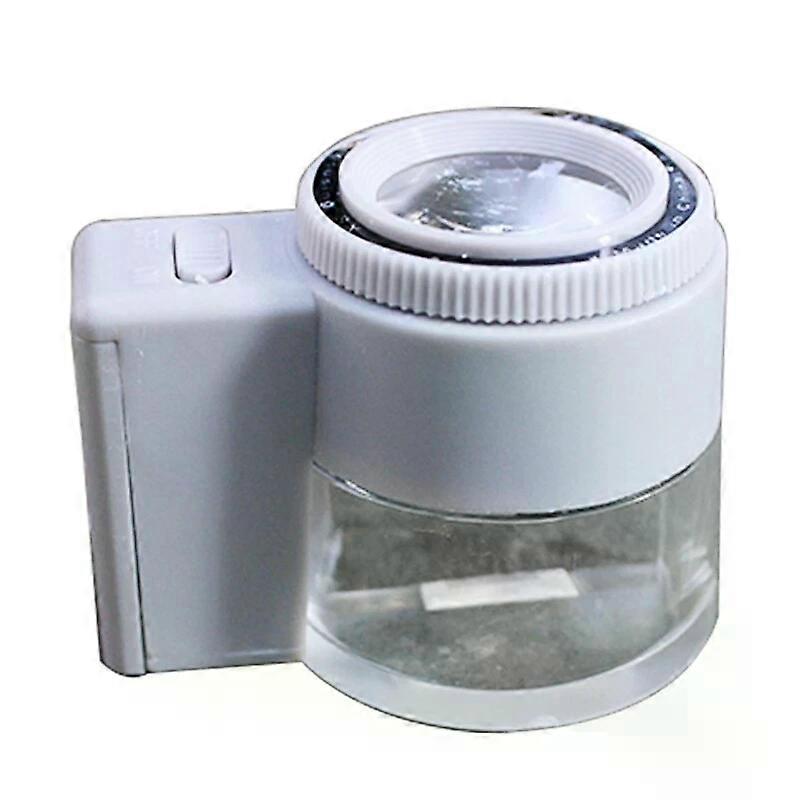 Handheld Magnifier, Small Illuminated with Scale, Magnifying Glass for Reading
