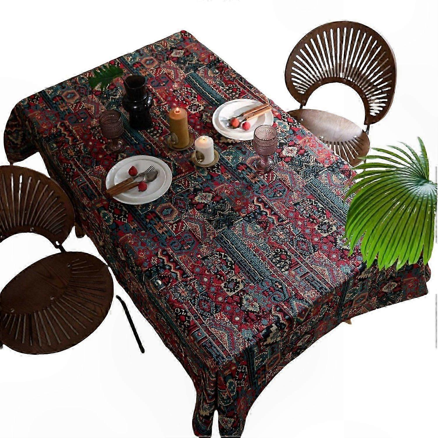 Colorful Jacquard Tablecloth Reversible Design for Elegant Stylish Dining Decor