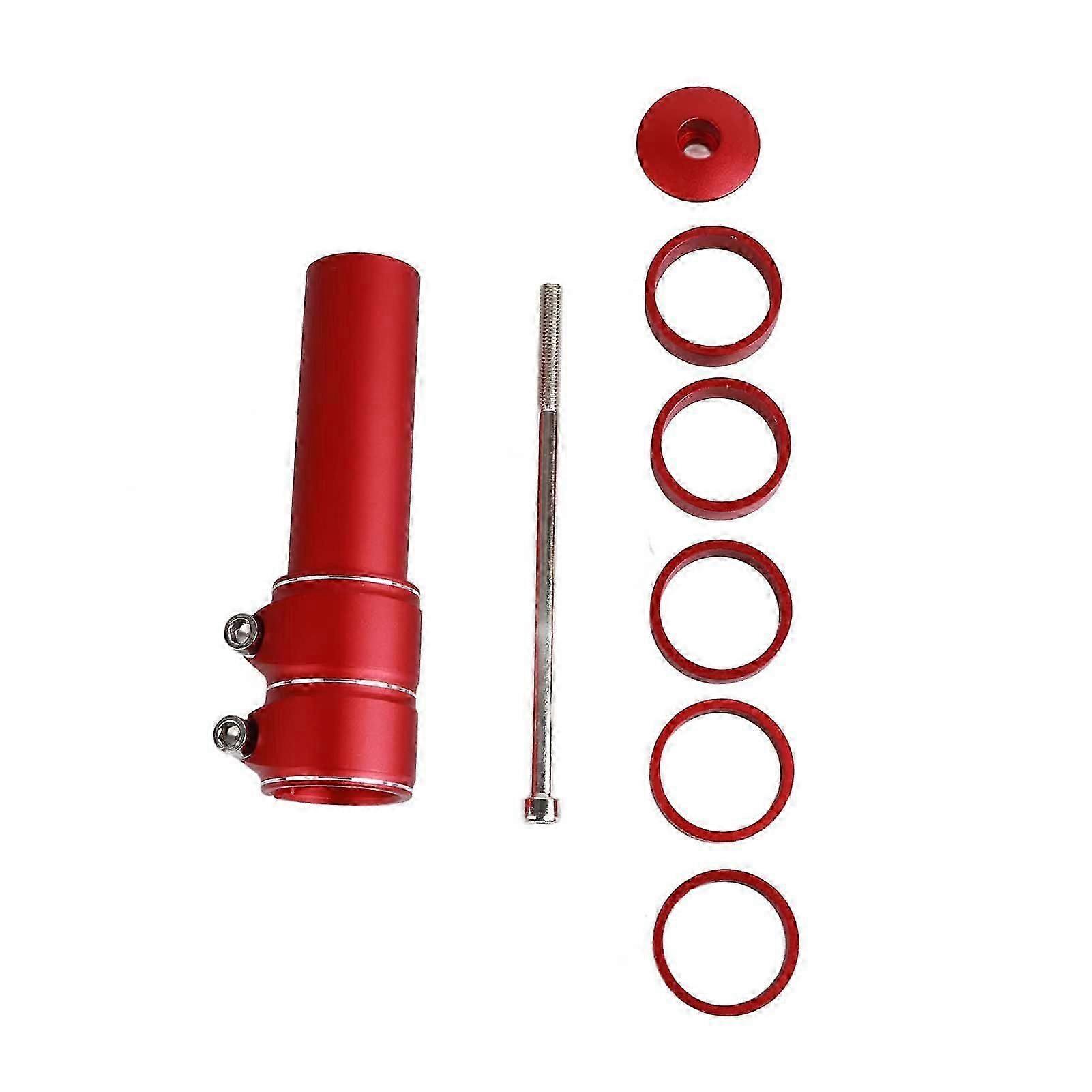 2026 new Aluminum Alloy Mountain Bike Bicycle Stem Extender Handlebar Stem Riser (Red)