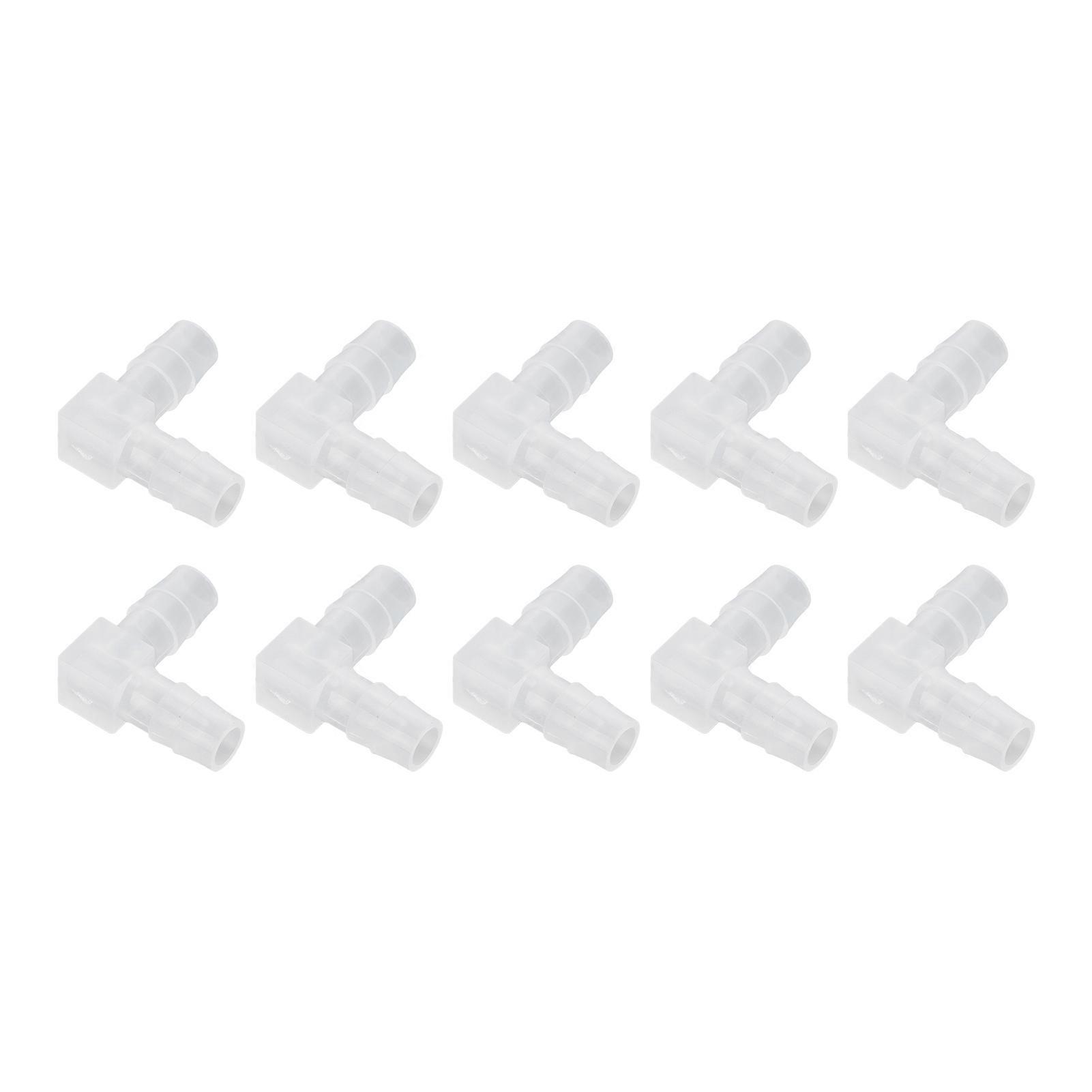 10Pcs Elbow Hose Barb Plastic Fitting 90 Degree Equal Barbed Joint Adapter L Shape for Aquarium 8mm 
