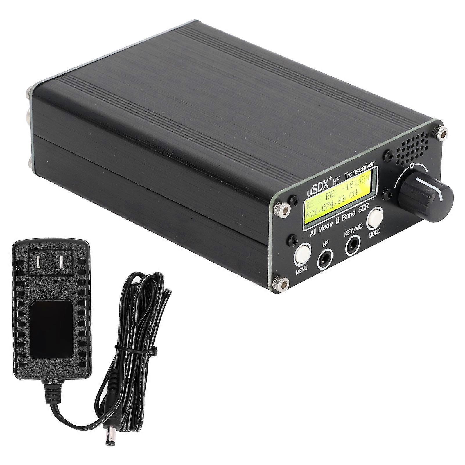 8 Band Radio Transceiver LCD SDR Full Mode HF SSB QRP Transceiver with BNC Antenna Connector US Plug 00-240V 