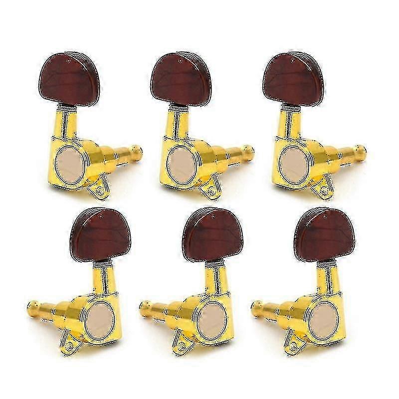 Guitar Locked String Tuning Peg Key Machine Heads Button (3l+3r)