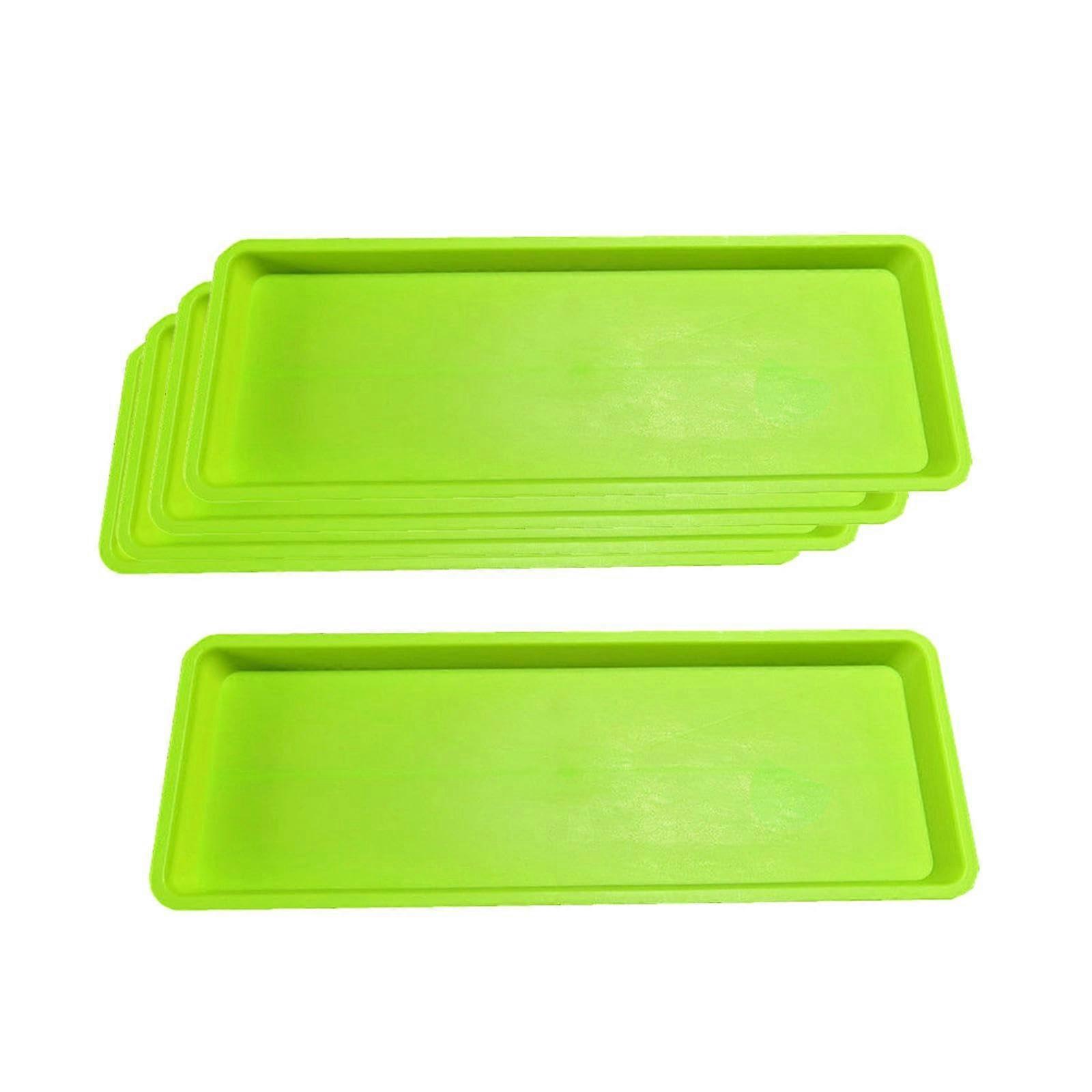 5 Piece Rectangular Coasters for Flower Pots, Indoor and Outdoor Use, Multi-Colored, Small Size