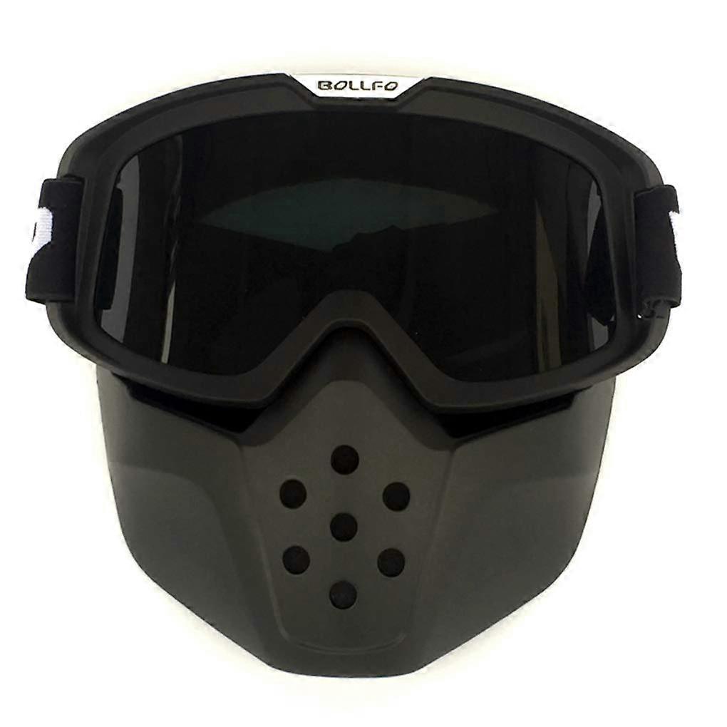 HCMAX Motorcycle Goggles with Removable Face Mask Helmet Fog Resistant Windproof Riding Sunglasses Ref: 6803