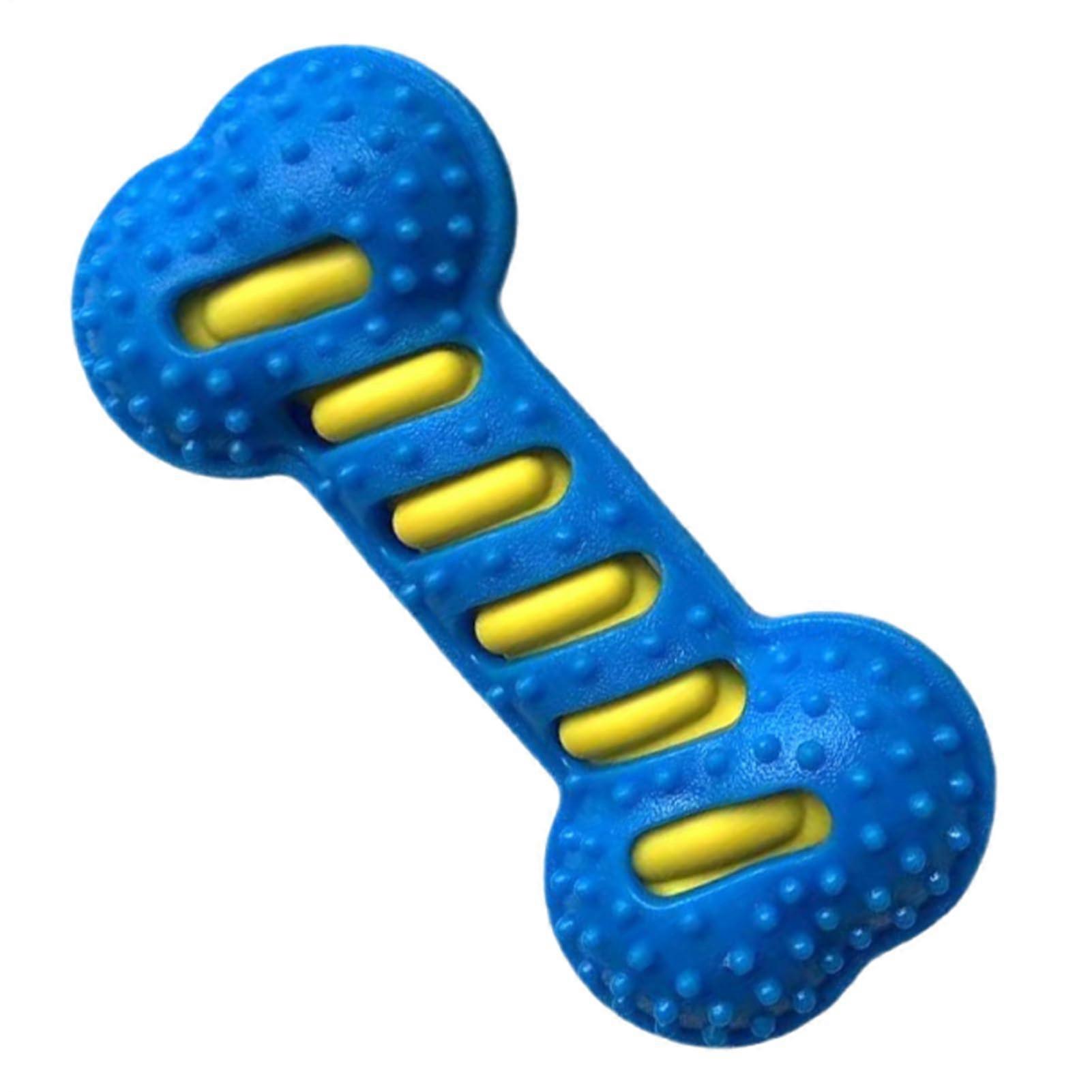 Puppy Chew Toys for Teething Bone-Shaped Squeaky Toy, Interactive Teething Aid, Blue 7.87 x 3.74 x 1.77 Inches