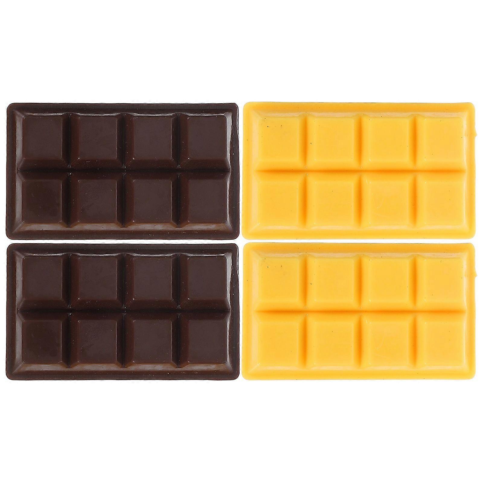 4pcs Fake Chocolates Models Faux Small Chocolates Doll House Chocolates Props