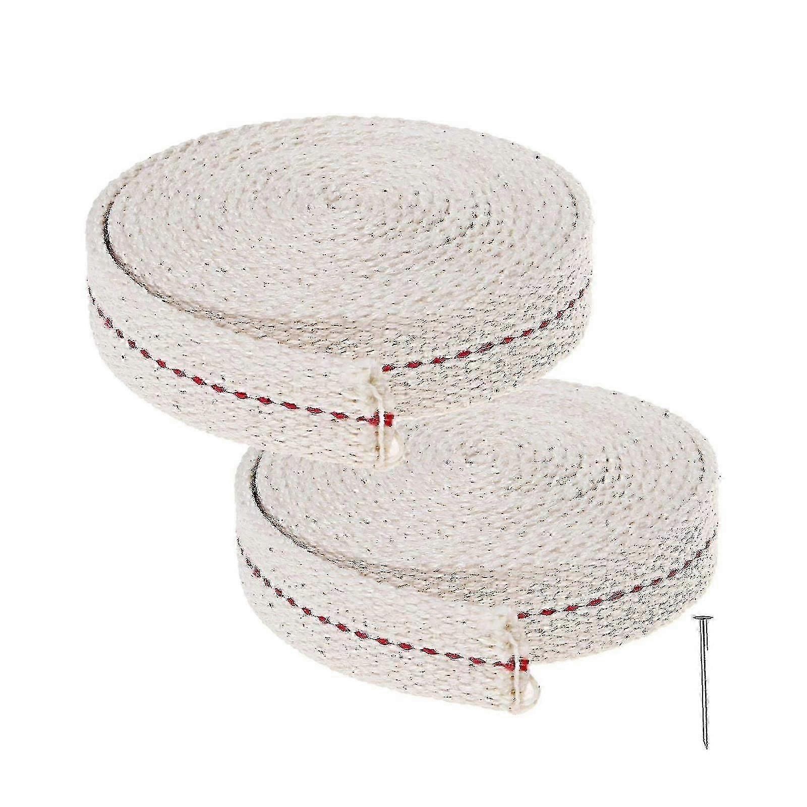 2 Rolls Of Wick For Oil Lamps, White Replacement Wick For Oil Burners