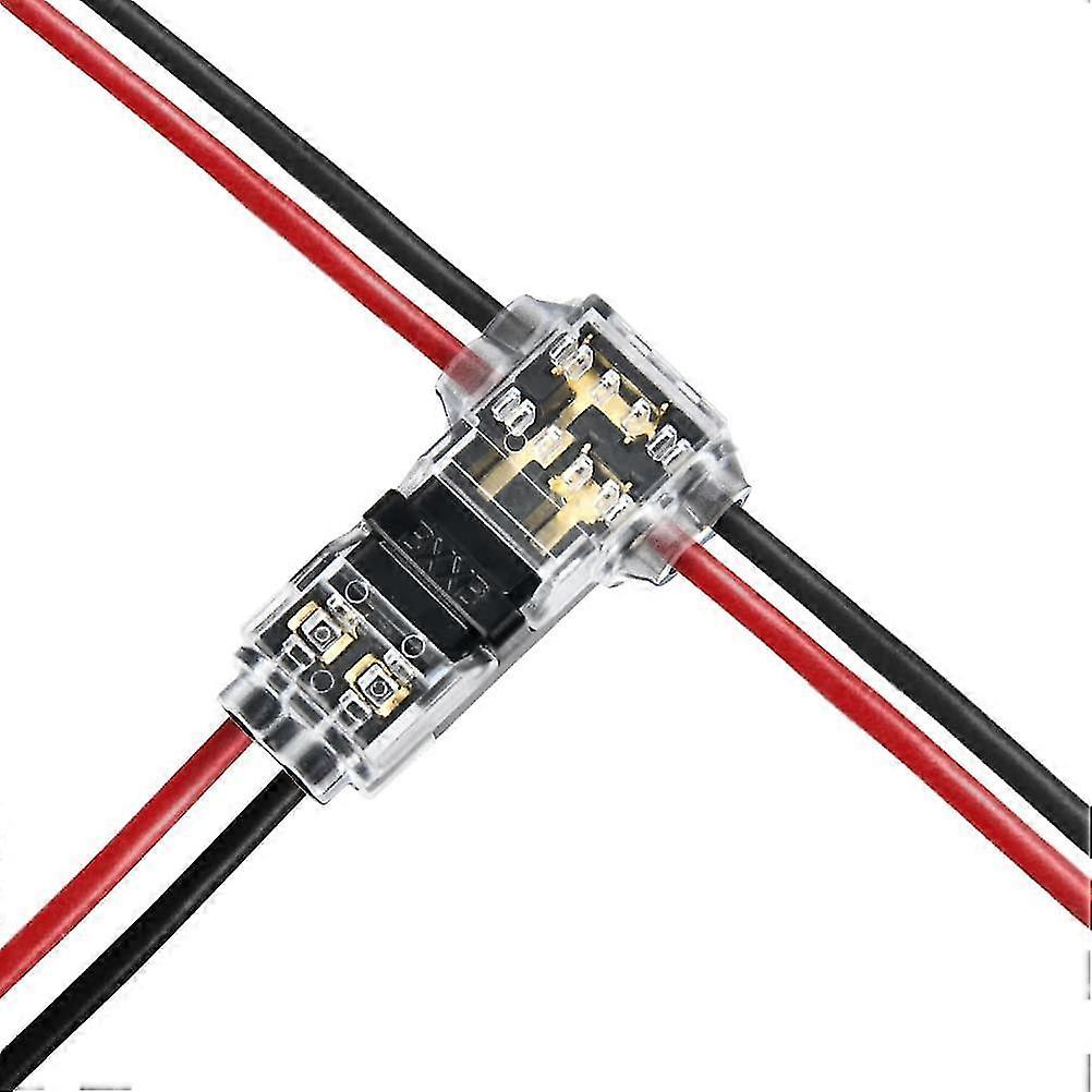 12 Pieces 2 Pin T Connector for Electrical Wire 20/22 AWG Car Waterproof Electrical Connector - Solderless Wire Cable Car LED Lighting Waterproof Conn