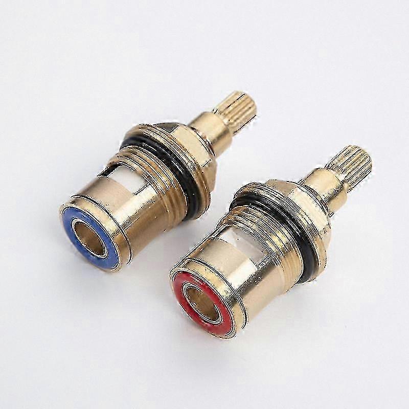 Brass Ceramic Disc Cartridges, 2-Pack G1/2 Faucet Valve Replacement Stem