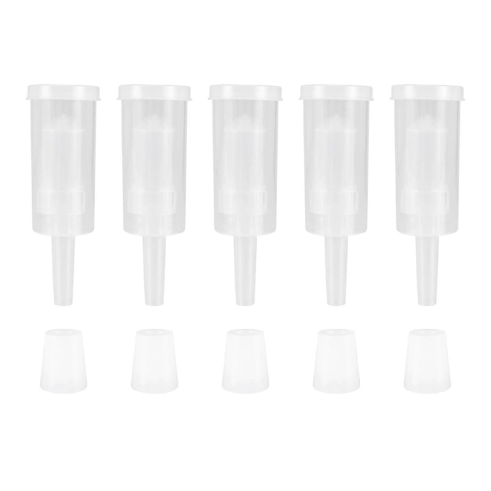 5 Pack Wine Making Beer Brewing Exhaust Seal Valve with Rubber Airlock Stopper & Twin Airlock
