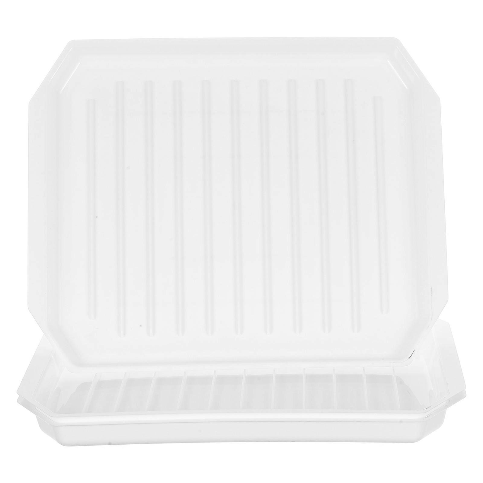 3pcs Bacon Baking Pan Cooking Tray Microwave Baking Rack Bakeware for Home Use