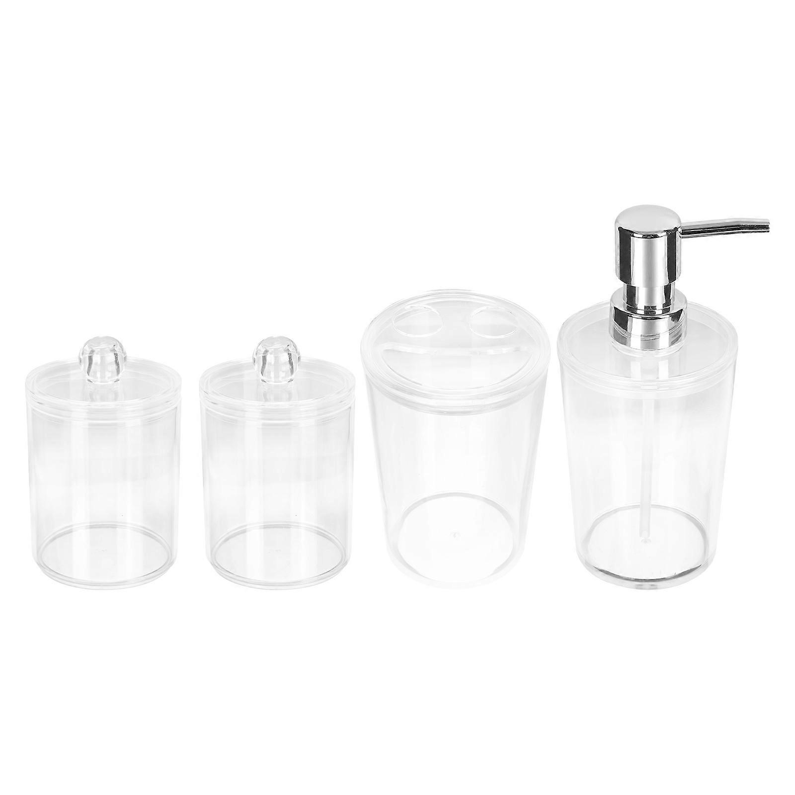 Storage Box Hand Bottle Bathroom Use Transparent for Storage 1Set