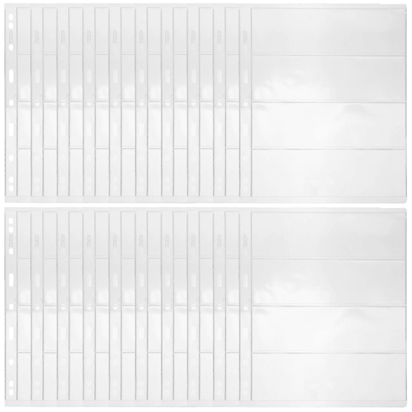 Album Pages Binder Rectangular Collection Storage Transparent Pvc Protection for Items 20Set