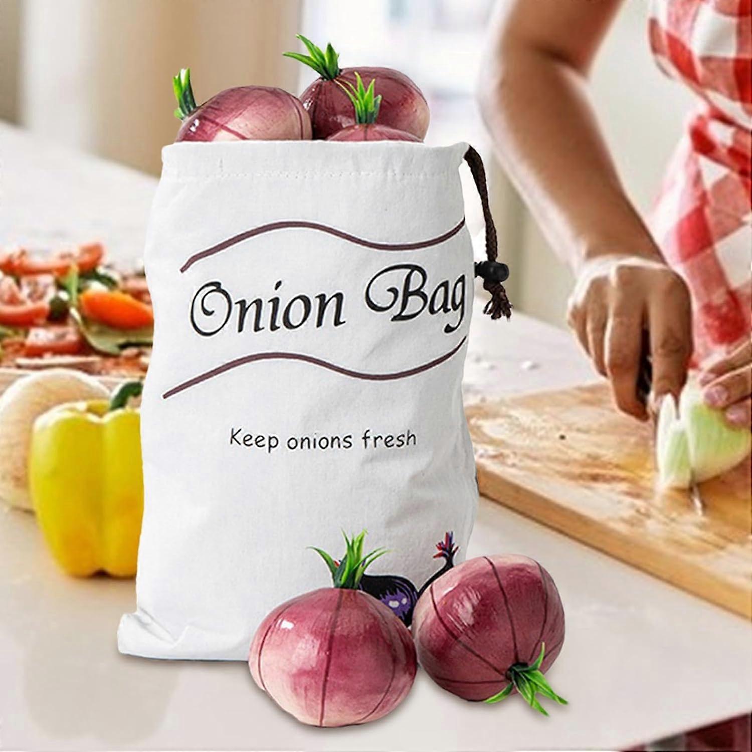 5 Potato Storage Onion Bag 35x25cm Drawstring Potato Bags Potato 