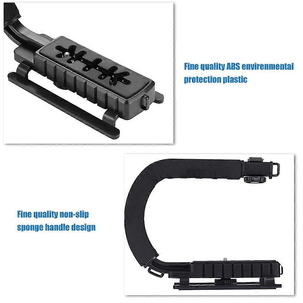 PULUZ U-Shaped Portable Handheld Camera Holder Video Handle DV Bracket C-Shaped Steadicam Stabilizer Kit for All SLR Cameras and Home DV Camera