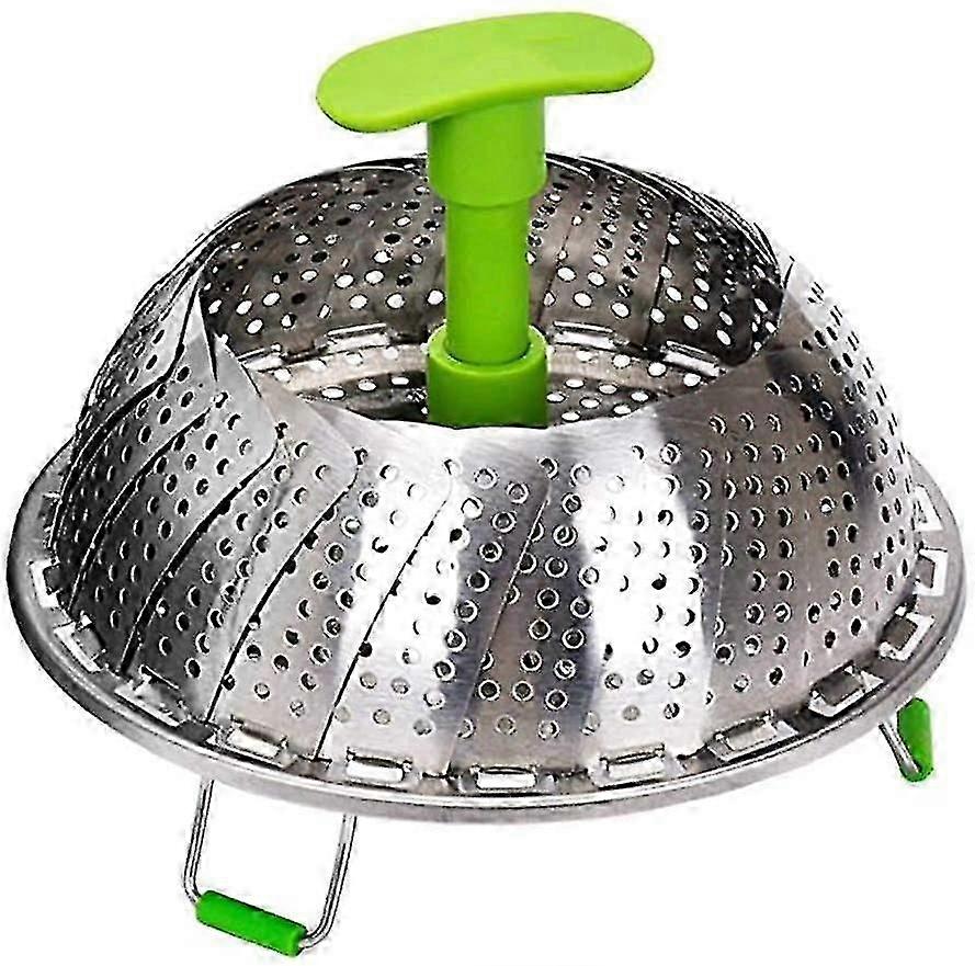 Steamer Insert With Anti-hot Extendable Handle And Non-slip Legs