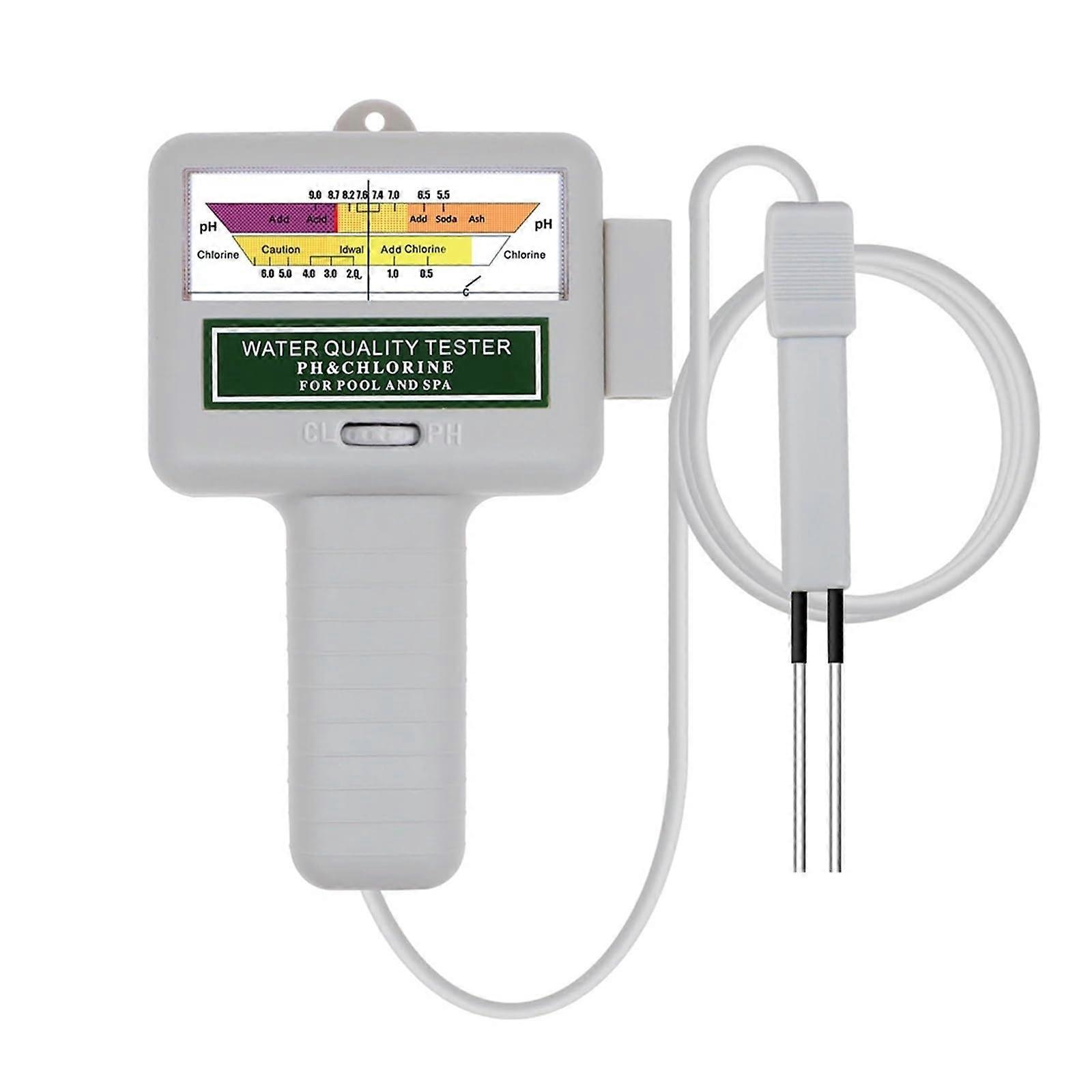 2 In 1 Chlorine Detector PH & CL2 Meter Swimming Pool Spa Monitor Water Quality Tester Square Housing Aquarium
