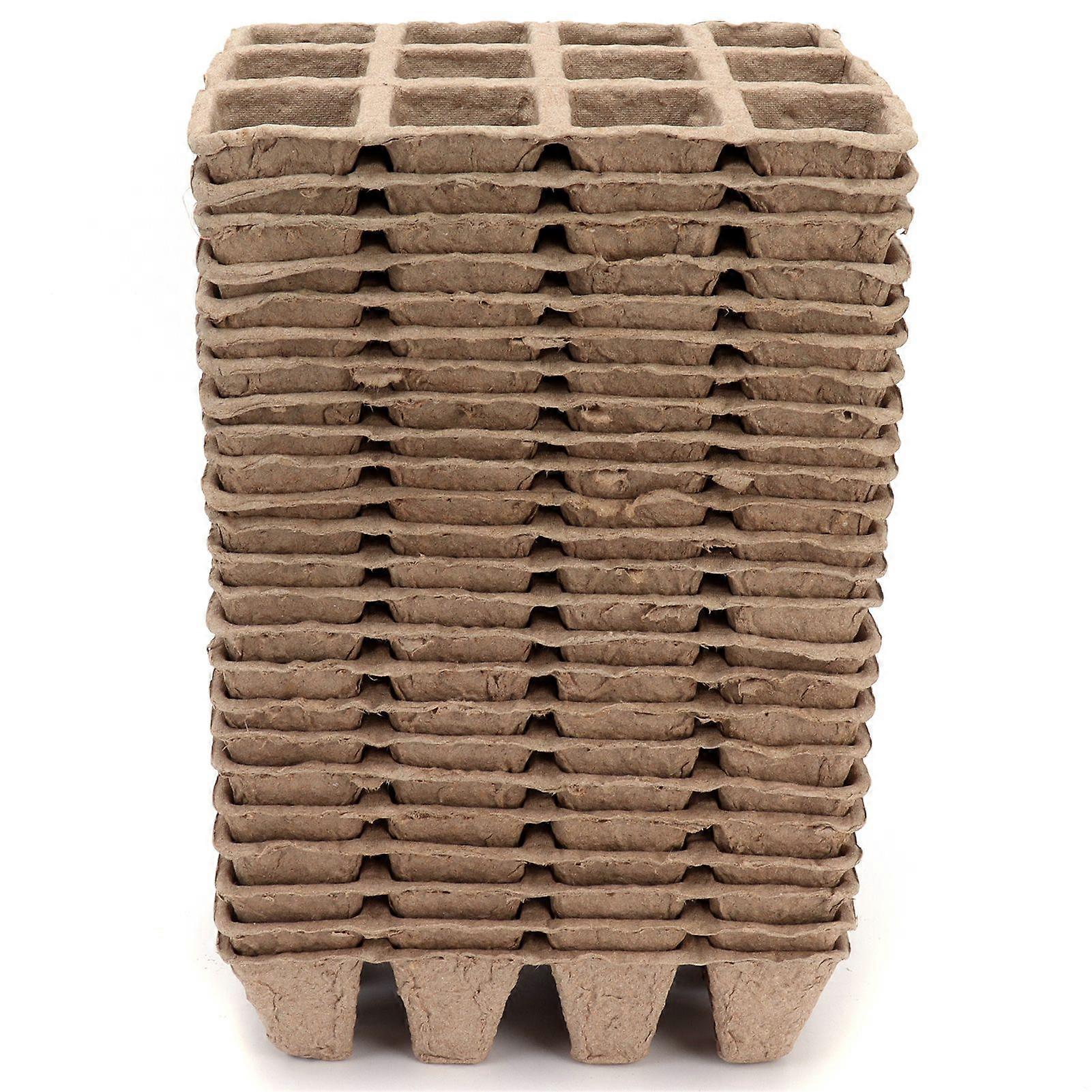 24PCS 12 Cells Seedling Pots Germination Trays Seed Nursery Cup for Home Cultivation