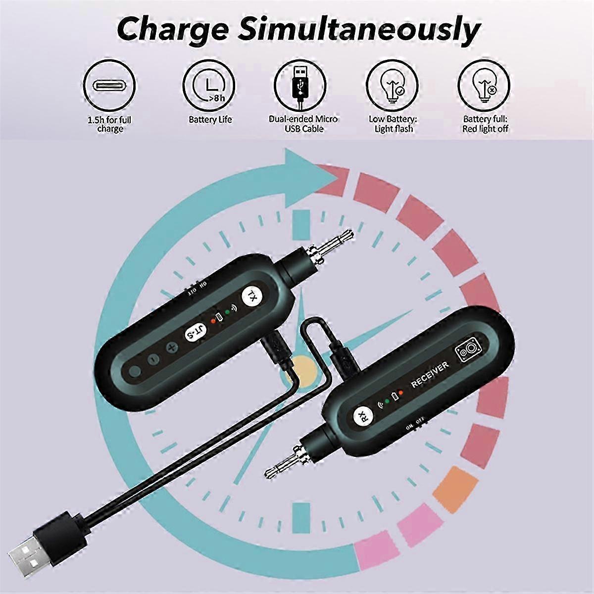 Electric Guitar Transceiver 2.4G Wireless Audio System