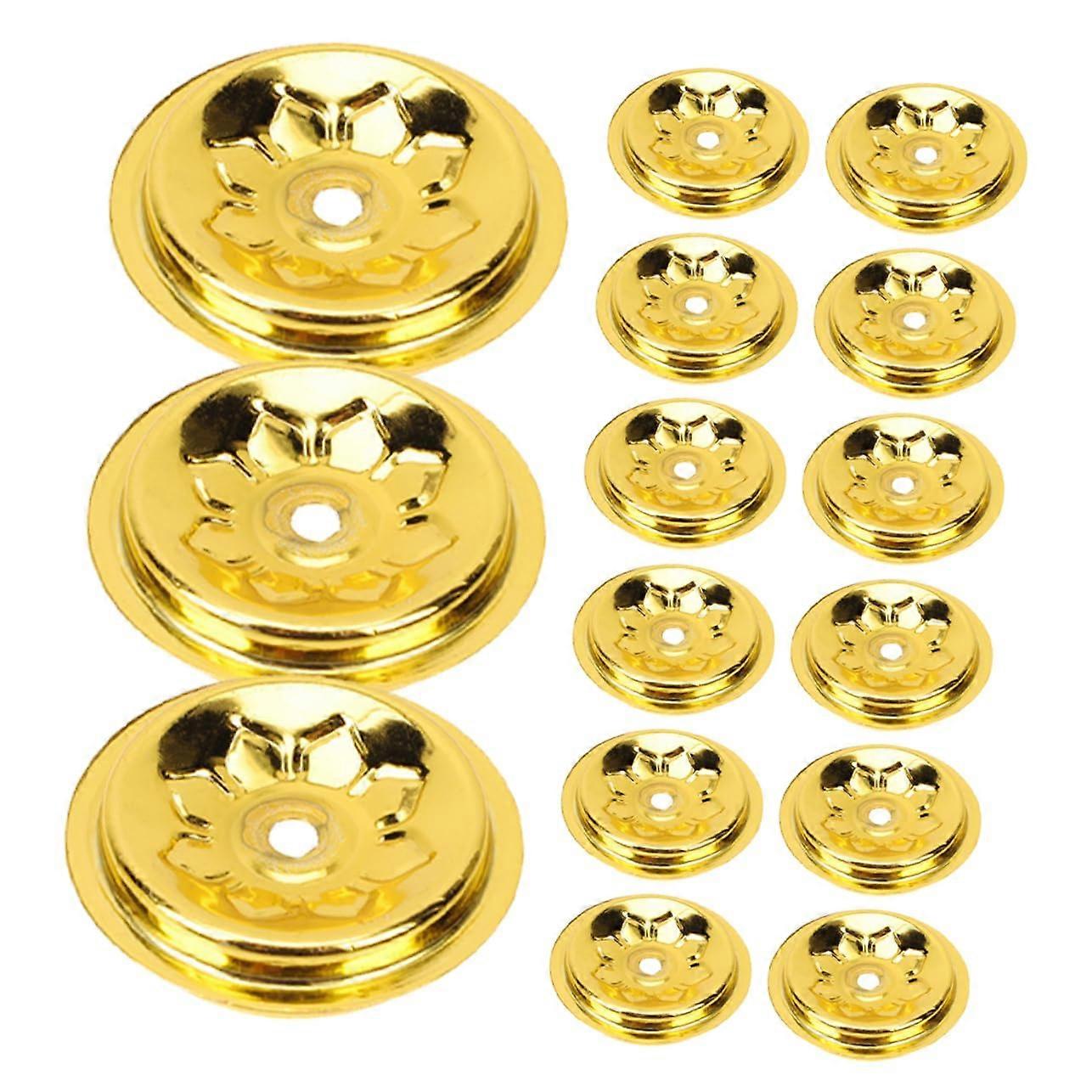 Floating Wick Holders Set, 15 Pcs Durable Oil Lamp Wick Discs for Home Decor, Temples, Restaurants, Central Design