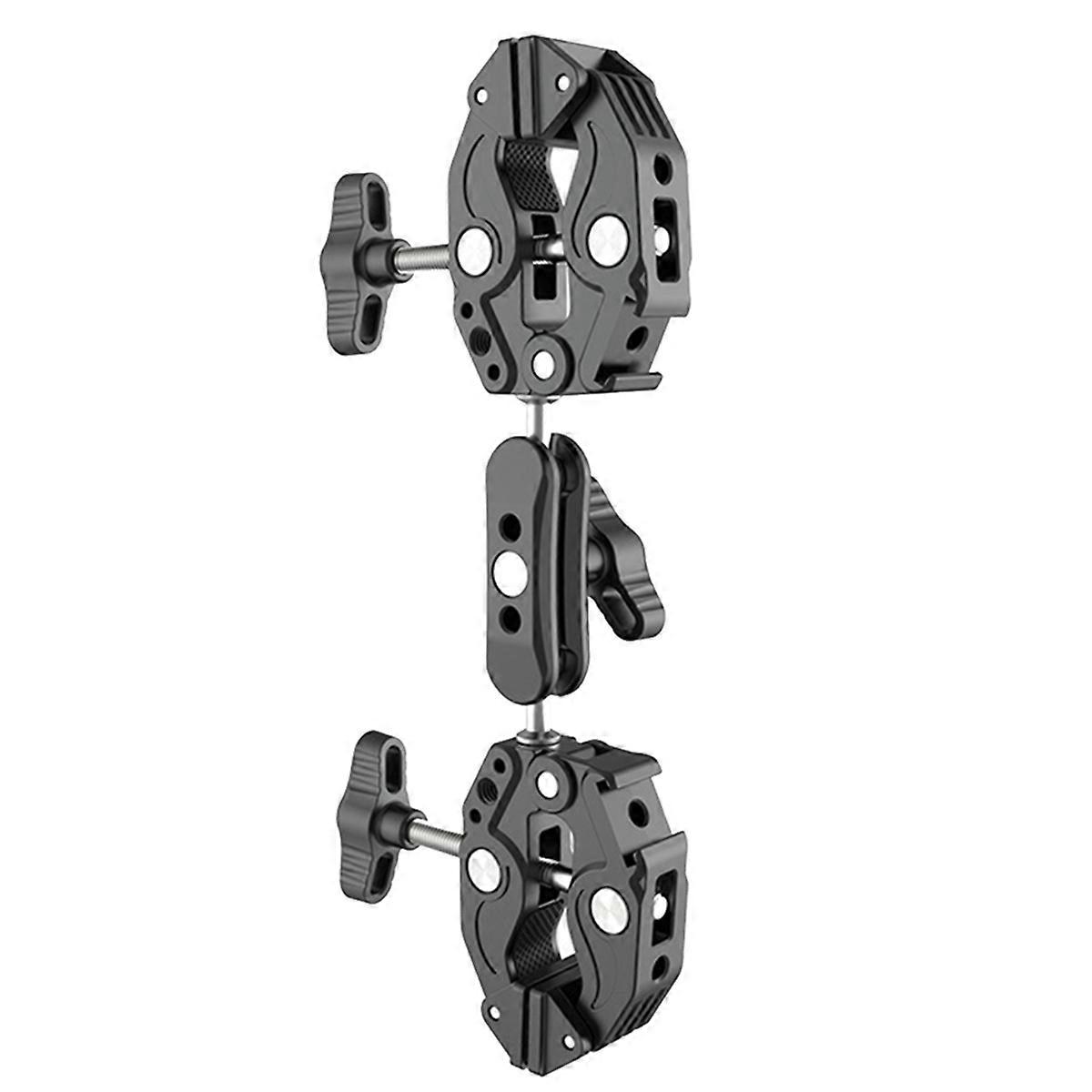 Super Clamp Articulating Magic Arm Clip 360° Dual-Head Super Clamp for Umbrella Monitor LED Light Ac