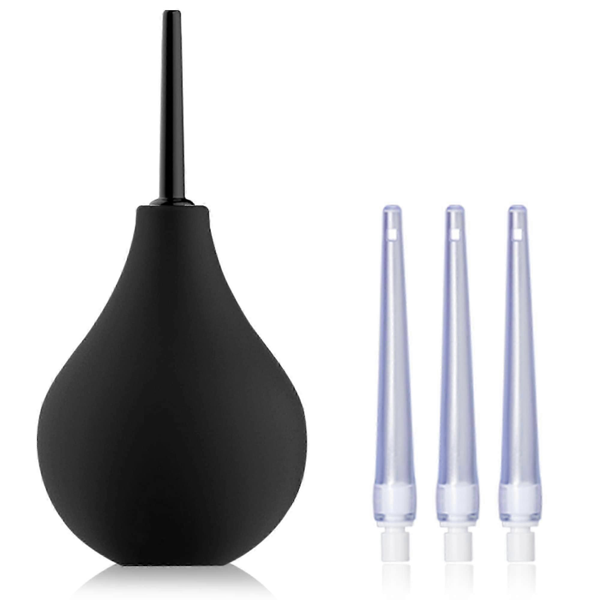 8 أوقية حقنة شرجية لمبة كيت نظيفة الشرج دش للرجال والنساء مع 4 فوهات قابلة للاستبدال