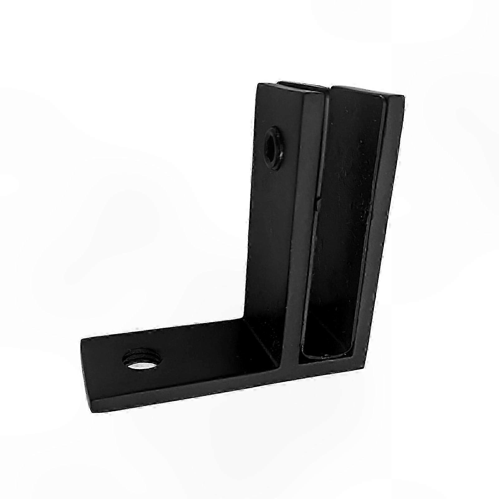 Black Glass Railing Clamp for Pool Deck Balcony Wall Mount