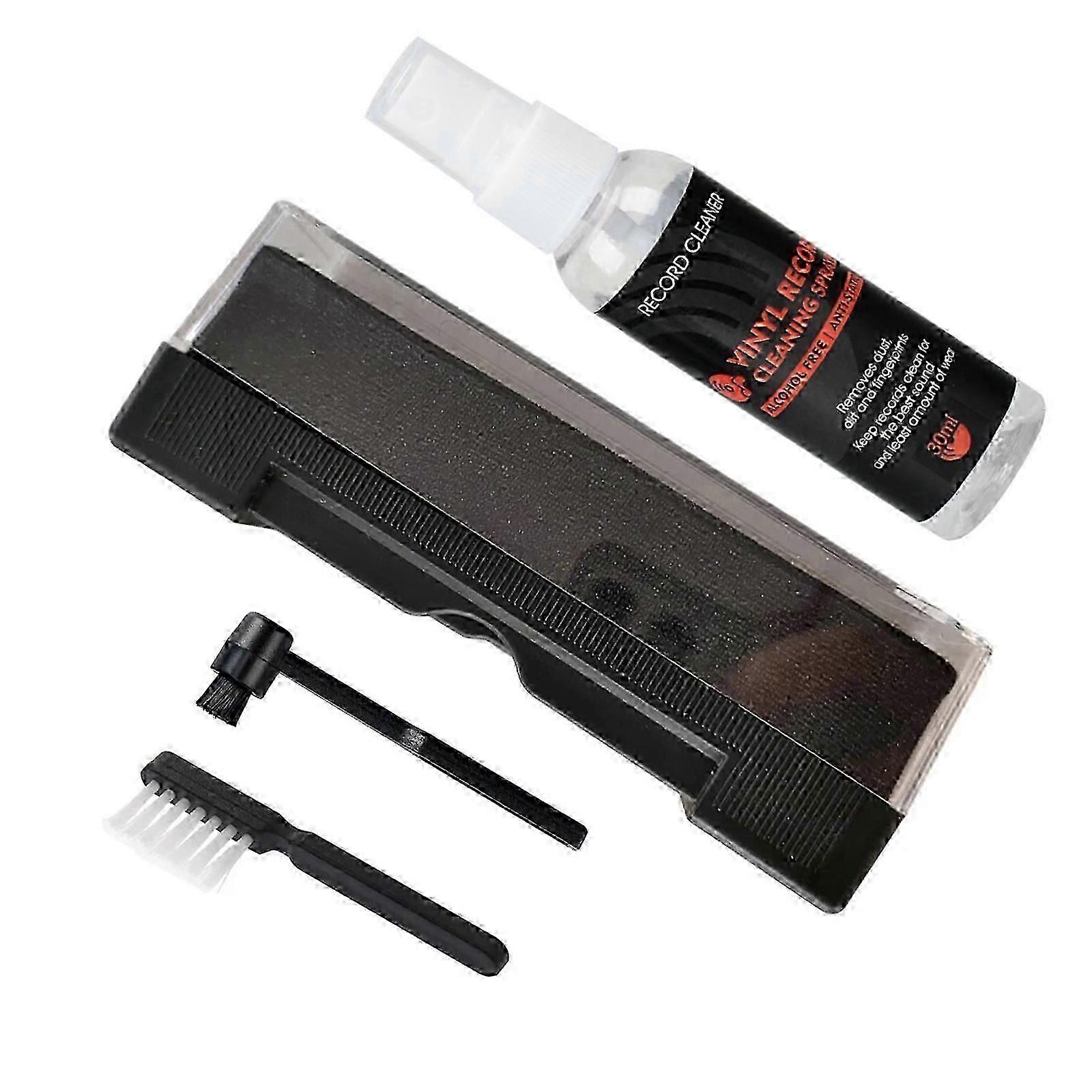 4-in-1 Vinyl Record Cleaning Set with Fluid - Essential for Audiophiles and Music Collectors
