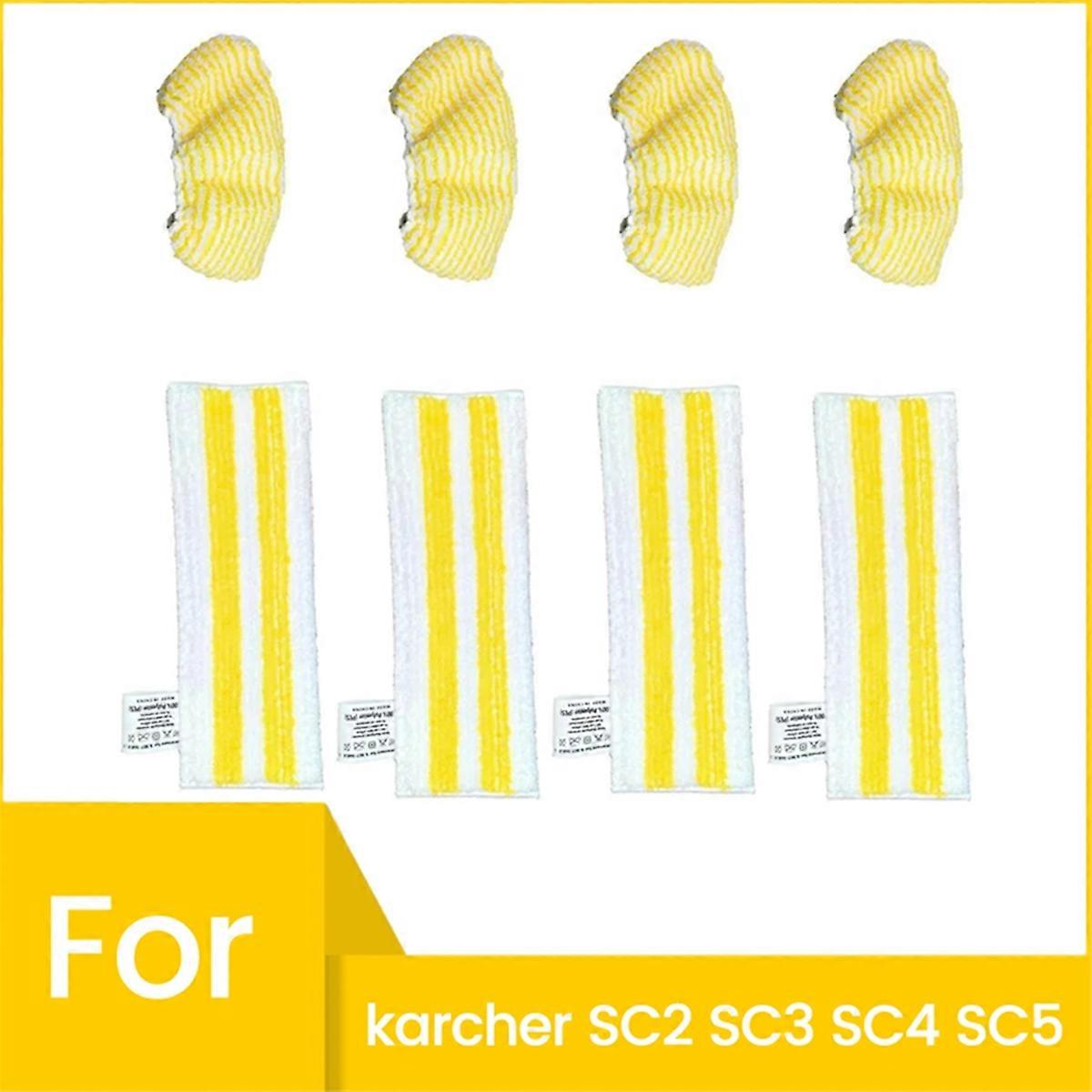 8PCS Steam Mop Pads for SC2 SC3 SC4 SC5 Steam Cleaner Microfiber Mop Cloth Set Replacement Parts