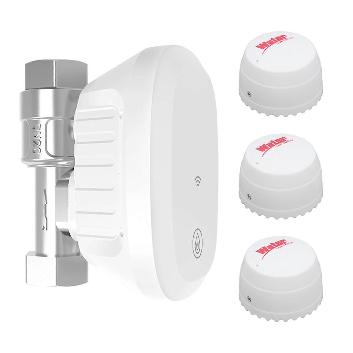 Tuya WiFi Water Valve Consumption Flow Rate Meter Smart Life Water Leakage Detection Alarm for EU PLUG