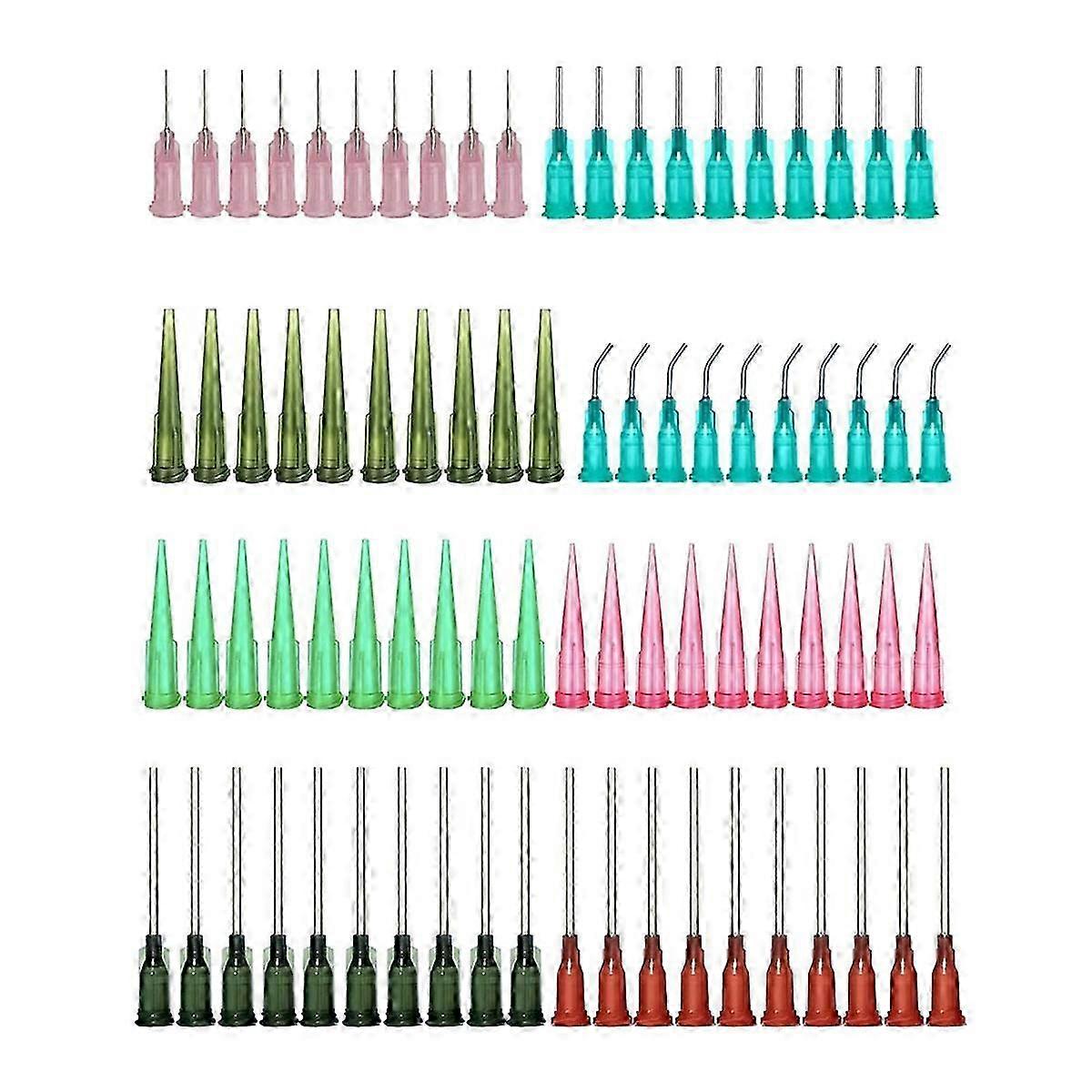 80 Blunt Tip Dispensing Needles in 8 Sizes-Blunt Needles,