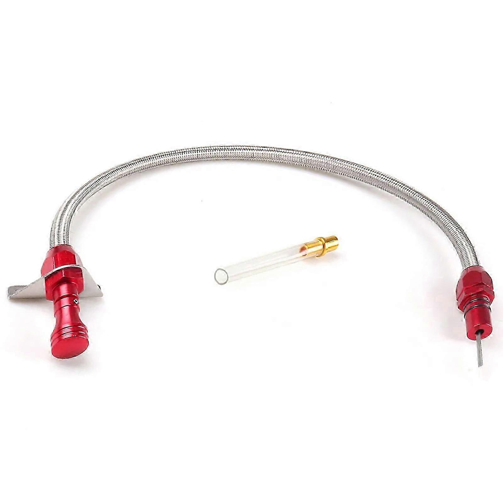 Replacement Easy Installation Transmission Dipstick Flexible Transmission Dipstick for SBC BBC 350 Portable  Red