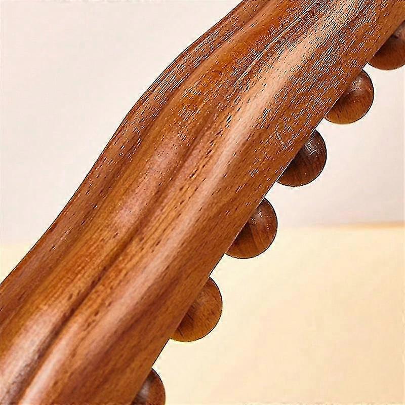 20 Beads Guasha Scraping Stick Wooden Massage Tools Relieve Sore Muscles Body Meridian Wand For Bac