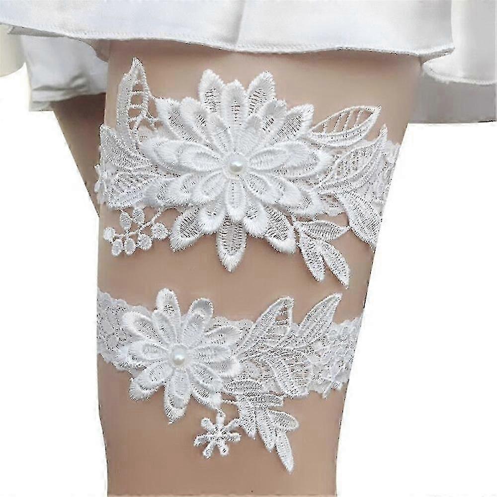 2 stuks/set Womens Bruiloft Bruids Kant Kousenbanden Riemen Bretels Party Accessoires Geschenken