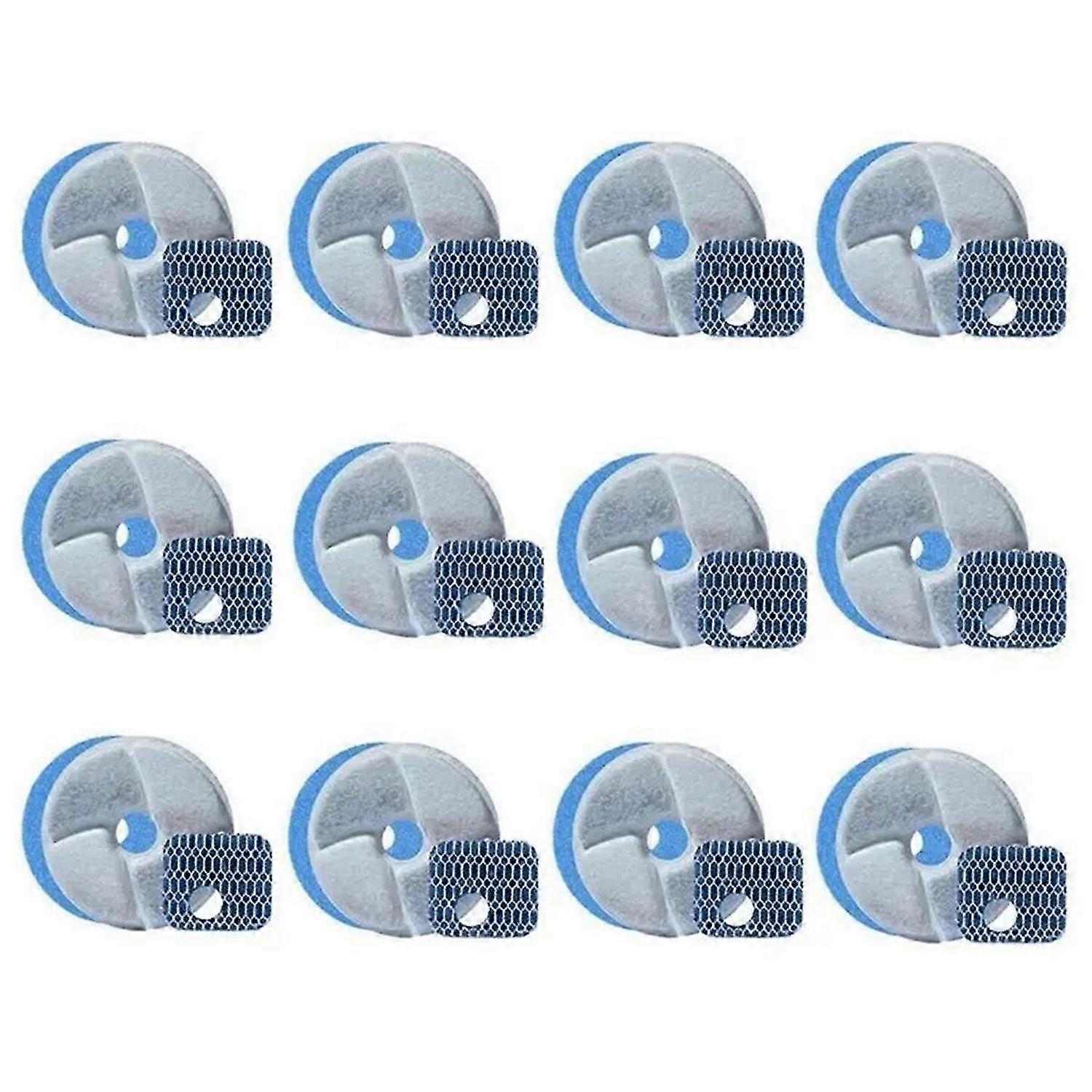 12PCS Replacement Filters for Cat Dog Fountain Pet Cat Water Drinker Clean Accessorie Replaced Carbon Filter Element