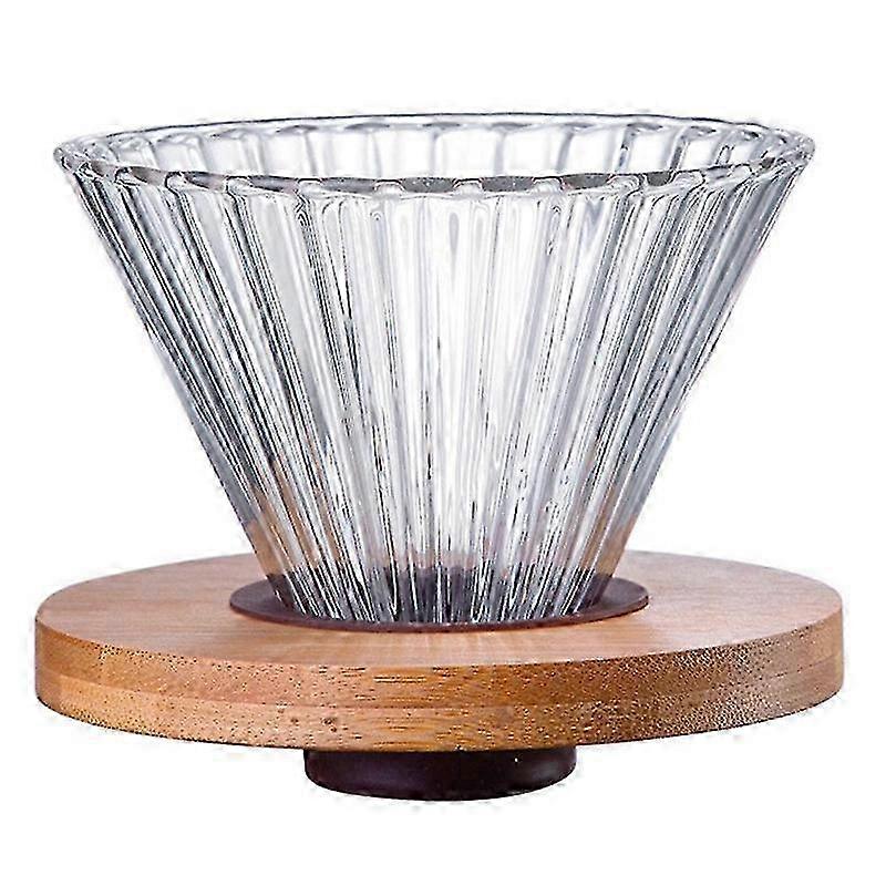 2025 Coffee Dripper Glass Funnel Drip Coffee Maker Filter Transparent Reusable Pour over Brewing Cup wit