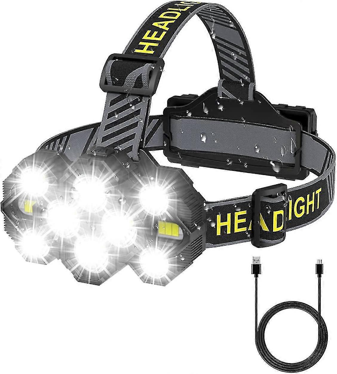Head Torch Rechargeable 2022 Upgraded 22000 Lumen Head Torches Led Super Bright Rechargeable Headli