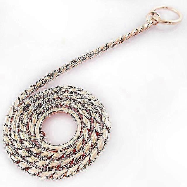 Durable Slip Chain Collar for Dog Training - Anti-Rust, Adjustable for Small & Large Breeds, Black/Gold Finish
