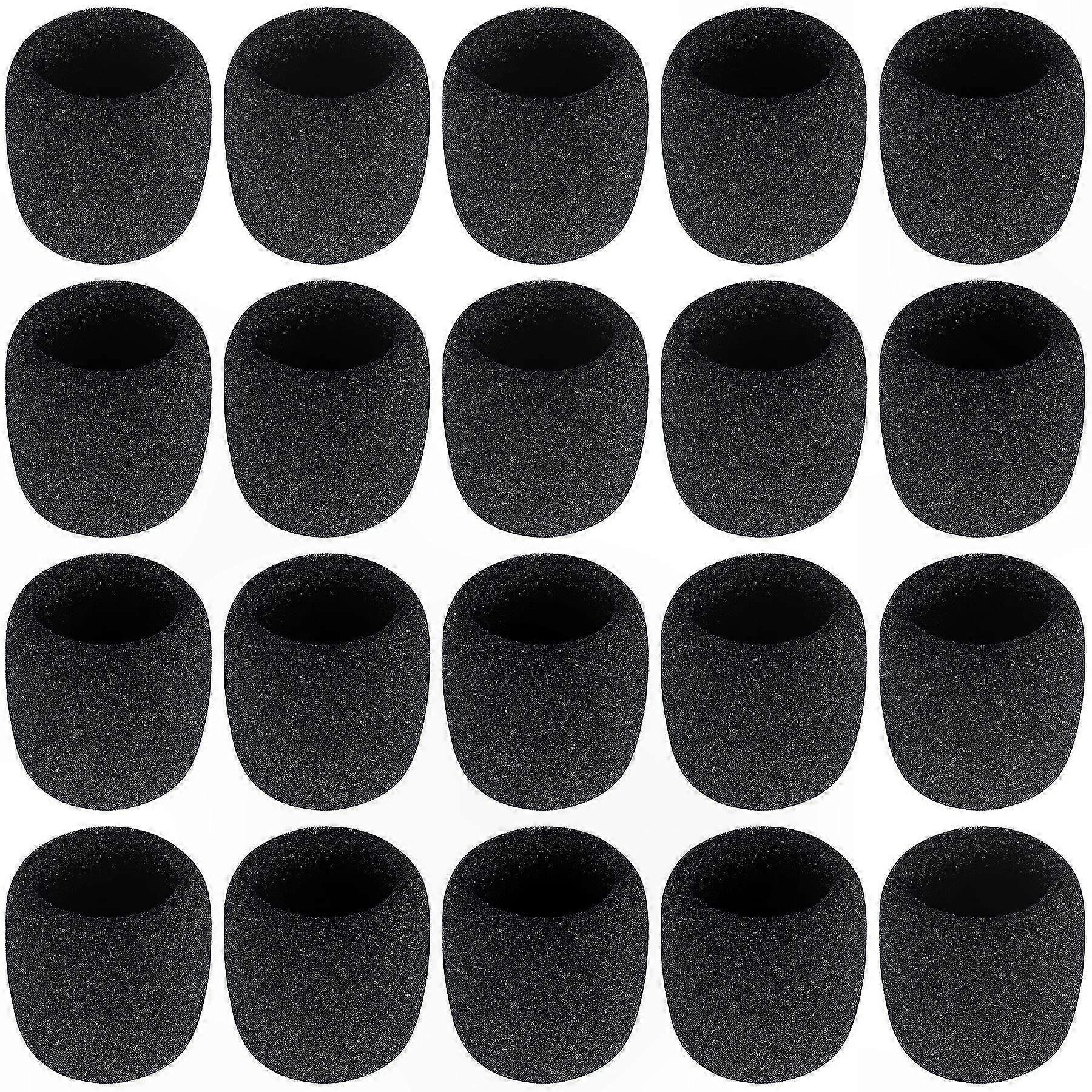 20-Pack Durable Foam Windscreens for Handheld Microphones, Ideal for Stage, Karaoke, and DJ Use