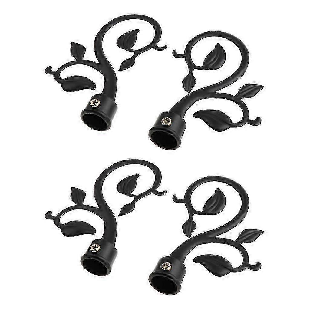 4 Pack Assorted Curtain Pole Finials for Window Drape Rod Rail Ends 2025