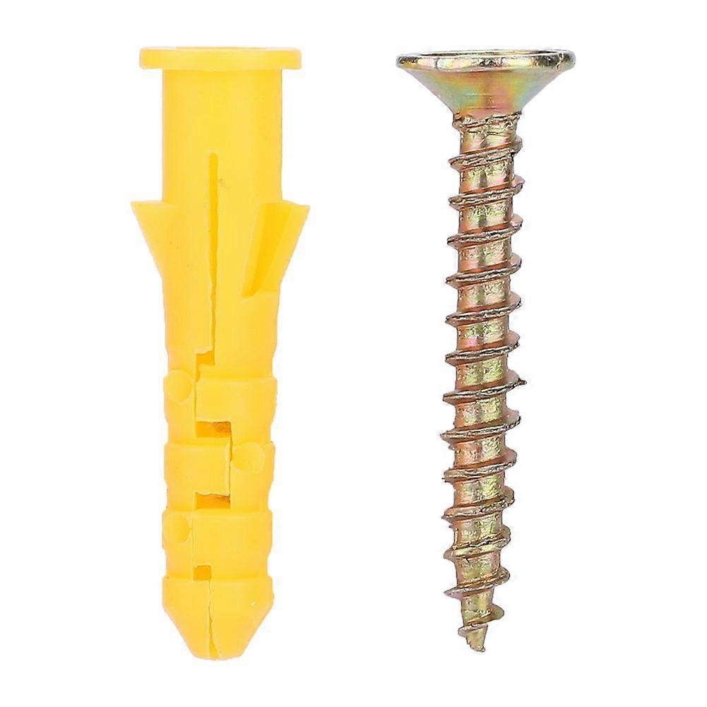 Plastic expansion wall plug fixing kit, self-tapping screws (M6)