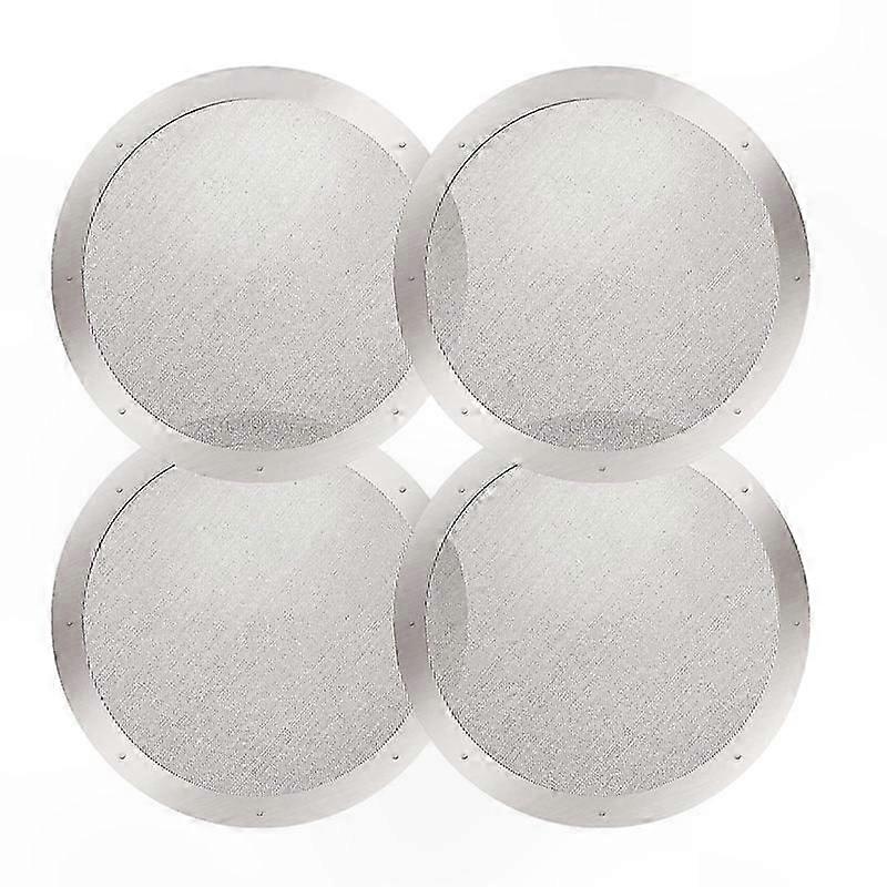 Stainless Steel Coffee Filters 4-Pack for AeroPress Brewers Reusable Mesh Design
