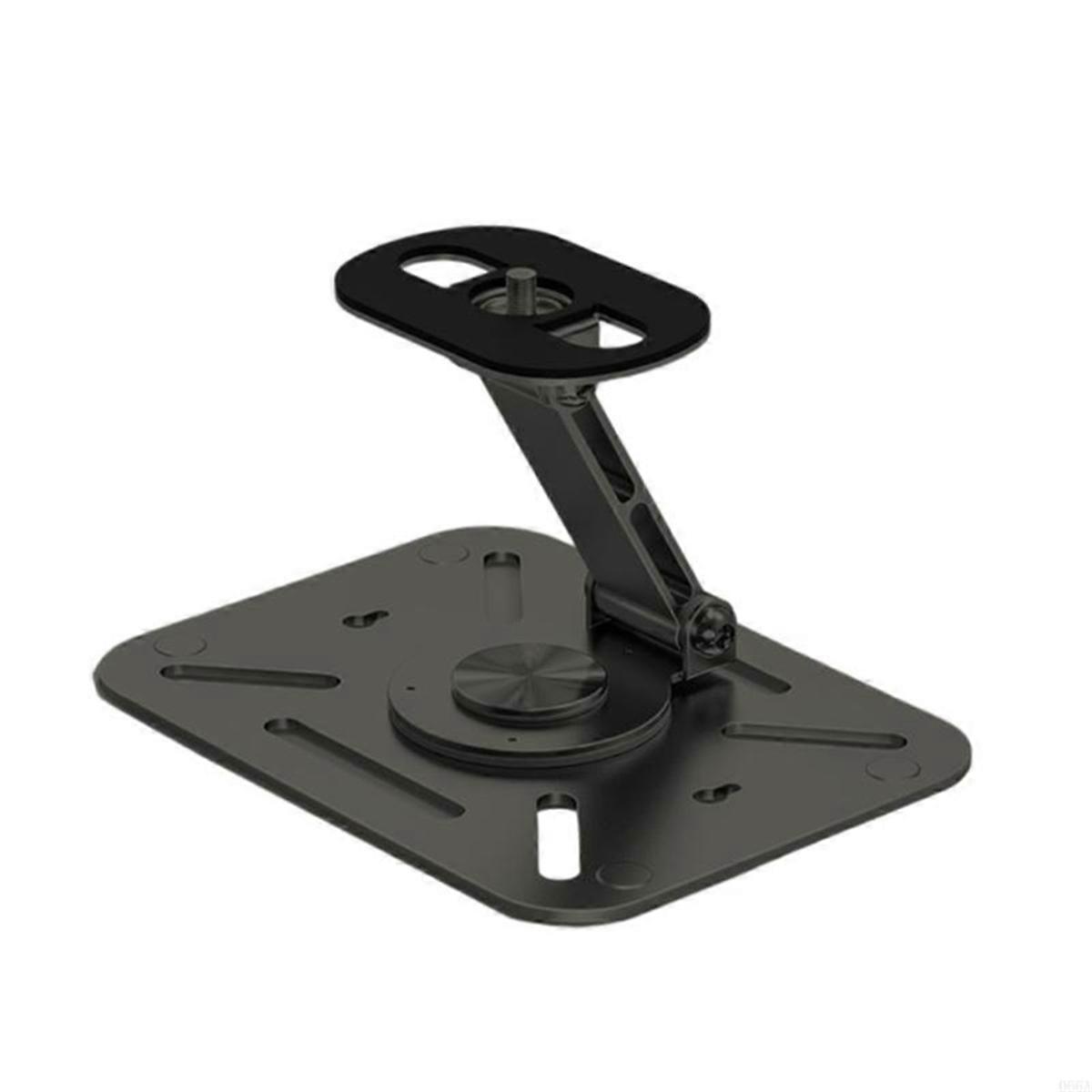Projector Stand Desk,Wall and Ceiling Mount with 1/4inch Thread, Height Adjustable, Foldable, 360-Degree Rotation Black
